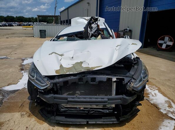 5NPE24AF3KH770144 2019 HYUNDAI SONATA White Вид ззаду