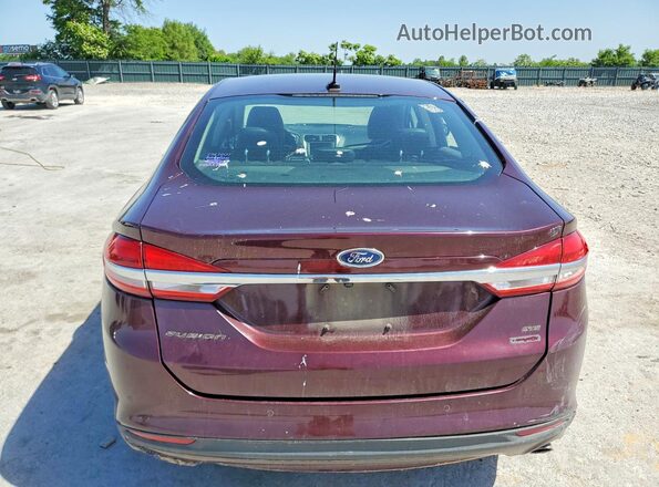 3FA6P0HD7JR202788 2018 FORD FUSION Maroon Widok wnętrza z przodu