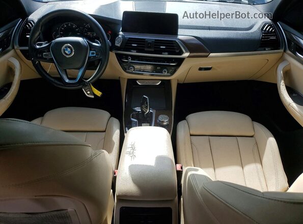 5UXTR9C5XJLD61865 2018 BMW X3 Blue Вид щитка приладів