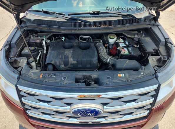 1FM5K8DH8JGA89741 2018 FORD EXPLORER Red VIN კოდის სტიკერის ხედი