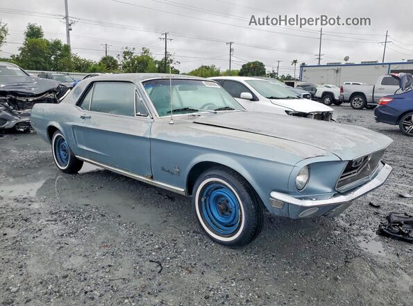 8T01T167983 1968 FORD MUSTANG Бирюзовый Вид спереди