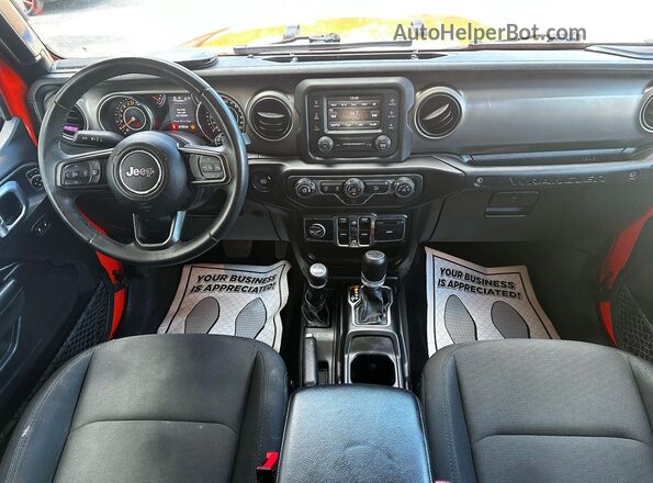 1C4HJXDG7KW584753 2019 JEEP WRANGLER Orange Вид щитка приладів