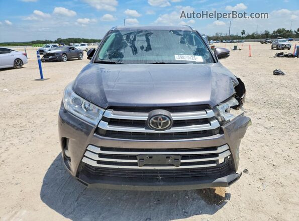 5TDKZRFHXJS549736 2018 TOYOTA HIGHLANDER Gray Rear view
