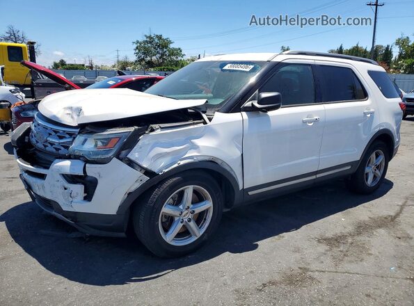1FM5K7D88KGA22455 2019 FORD EXPLORER Белый Задняя левая четверть