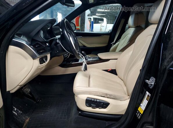 5UXKR0C52H0U55254 2017 BMW X5 Black Առջևի վահանակի տեսք