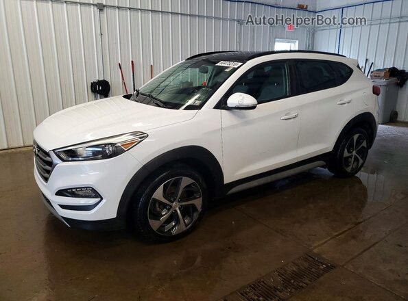 KM8J3CA24JU637976 2018 HYUNDAI TUCSON White Tył lewy