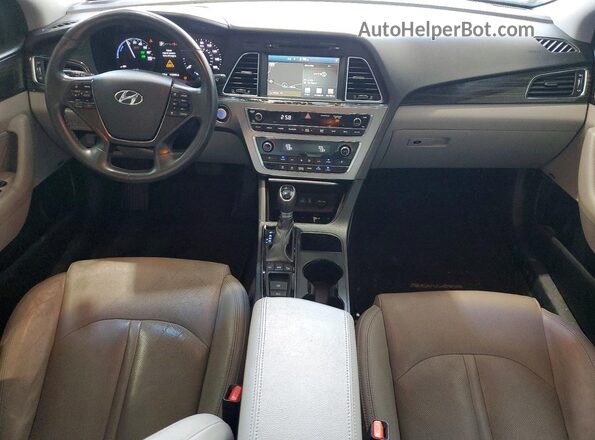 KMHE54L28HA059763 2017 HYUNDAI SONATA Gray Вид щитка приладів