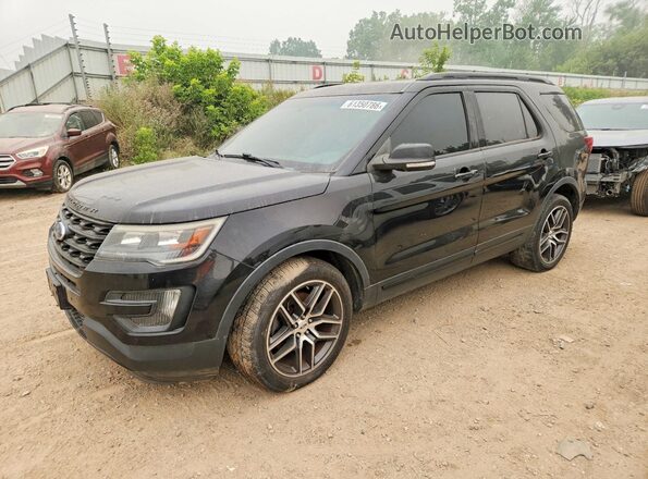 1FM5K8GT3GGA84584 2016 FORD EXPLORER Black Trasero izquierdo
