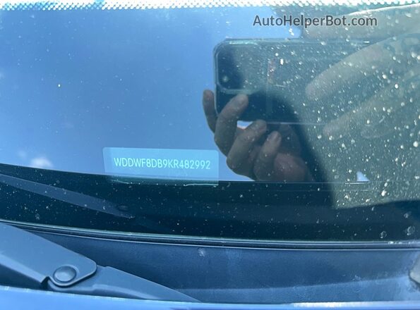 WDDWF8DB9KR482992 2019 MERCEDES-BENZ C-CLASS Синий Вид задней части салона