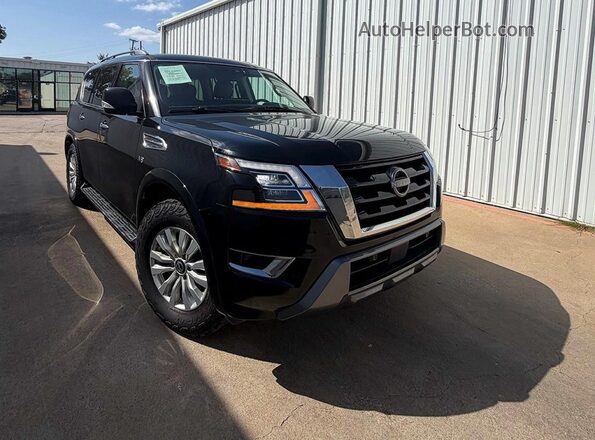 JN8AY2AC6M9145552 2021 NISSAN ARMADA Black Tył lewy