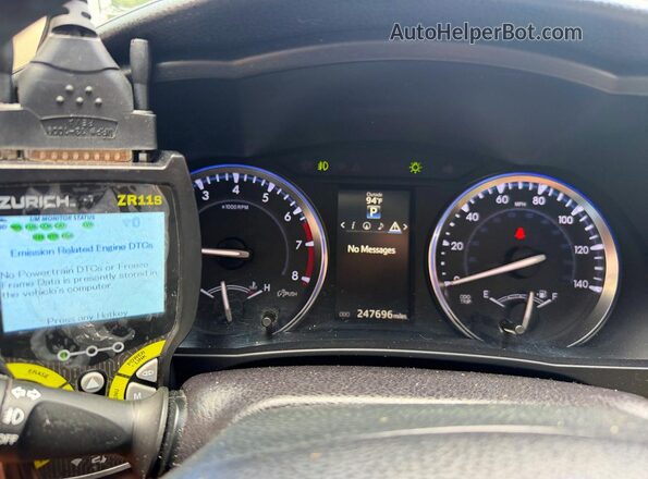 5TDKKRFH9GS155738 2016 TOYOTA HIGHLANDER White Вид щитка приладів