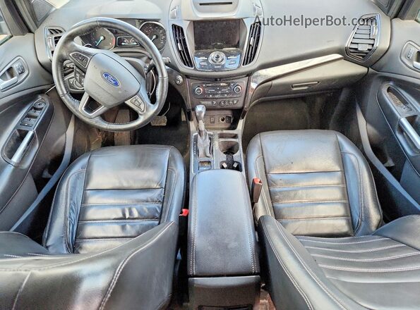1FMCU9J95JUD34890 2018 FORD ESCAPE Gray ხელსაწყოთა პანელის ხედი