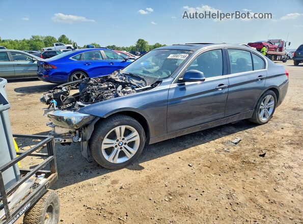 WBA8D9G58HNT90791 2017 BMW 3 SERIES Gray Trasero izquierdo