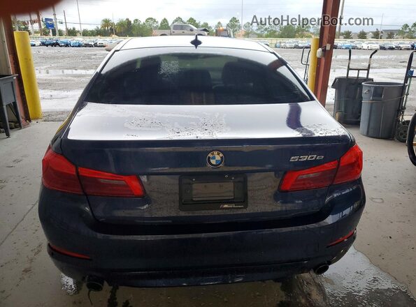 WBAJA9C59JB033577 2018 BMW 5 SERIES Blue Սալոնի դիմացի տեսք