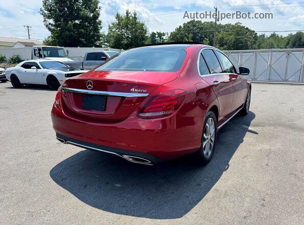 55SWF4KB7HU179485 2017 MERCEDES-BENZ C Red Delantero derecho
