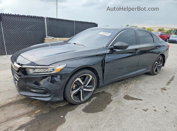 1HGCV1F37JA048226 2018 HONDA ACCORD Black Rear left
