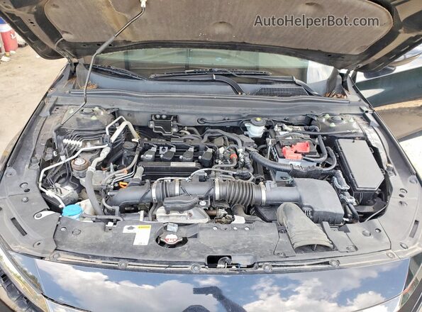1HGCV1F35JA068779 2018 HONDA ACCORD Black ძრავის განყოფილების ხედი