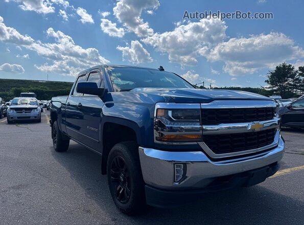 2GCVKREC4J1111440 2018 CHEVROLET SILVERADO Синий Задняя левая четверть