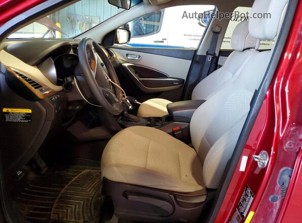 5XYZTDLB9GG326144 2016 HYUNDAI SANTA Burgundy Widok deski rozdzielczej