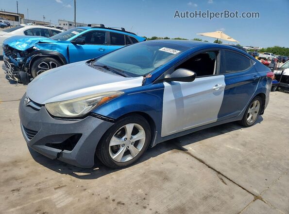 KMHDH4AE0GU568629 2016 HYUNDAI ELANTRA Blue Tył lewy