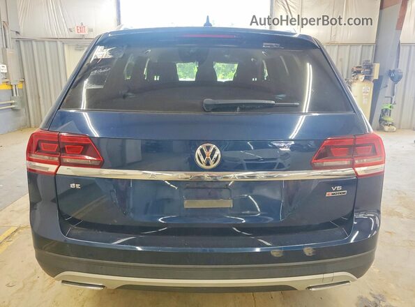 1V2UR2CA1KC571617 2019 VOLKSWAGEN ATLAS Blue Widok wnętrza z przodu