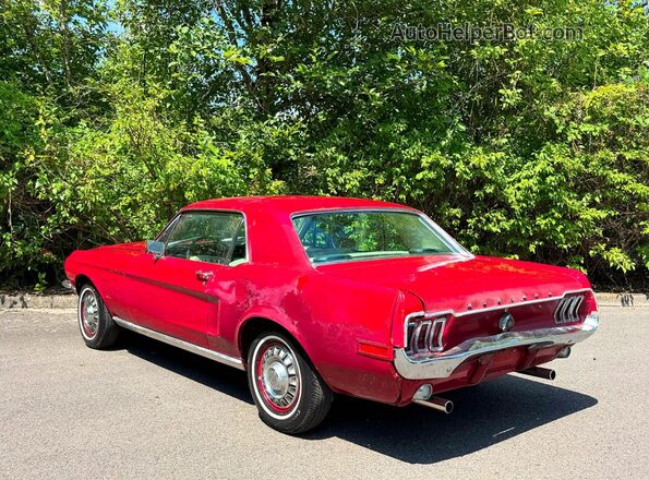 8R01C104290 1968 FORD MUSTANG Red Delantero derecho