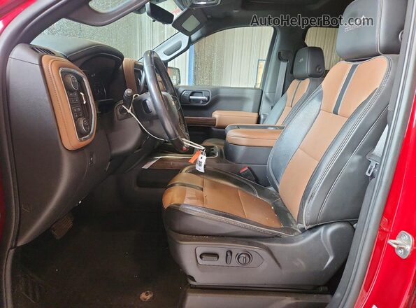 3GCUYHEL0MG186281 2021 CHEVROLET SILVERADO Red Widok deski rozdzielczej