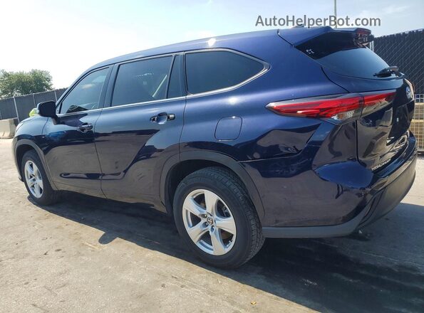 5TDCZRAH7NS546164 2022 TOYOTA HIGHLANDER Blue Rear right