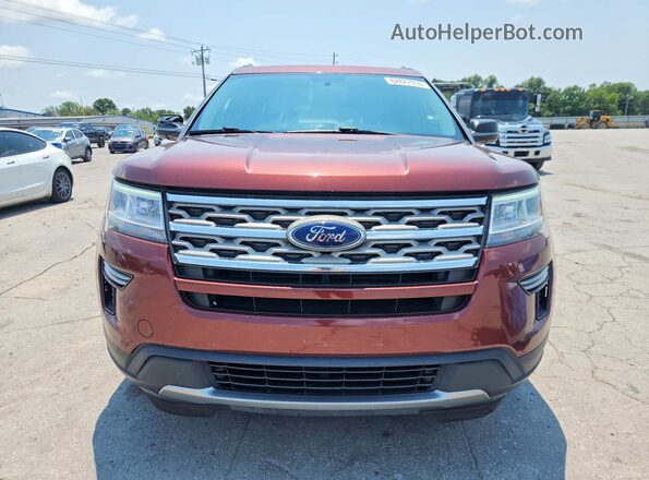 1FM5K8DH8JGA89741 2018 FORD EXPLORER Red უკანა ხედი