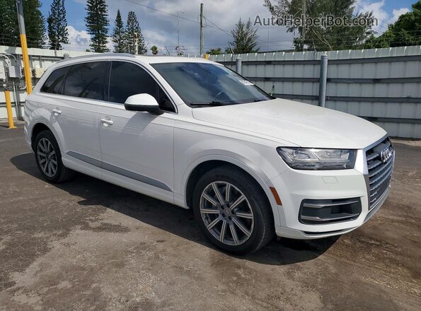 WA1LAAF73KD014615 2019 AUDI Q7 White Widok z przodu