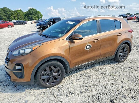 KNDP63ACXL7769690 2020 KIA SPORTAGE Коричневый Задняя левая четверть