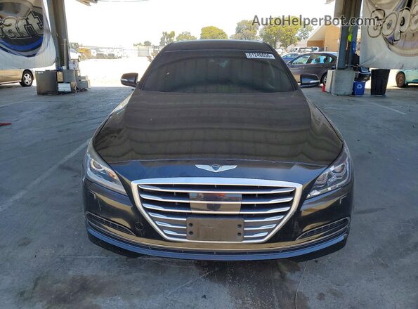 KMHGN4JE6HU166511 2017 GENESIS G80 Black უკანა ხედი
