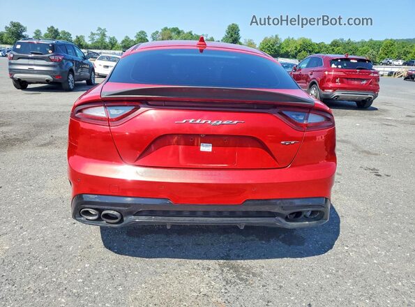 KNAE35LC6K6063939 2019 KIA STINGER Red Vista interior delantera