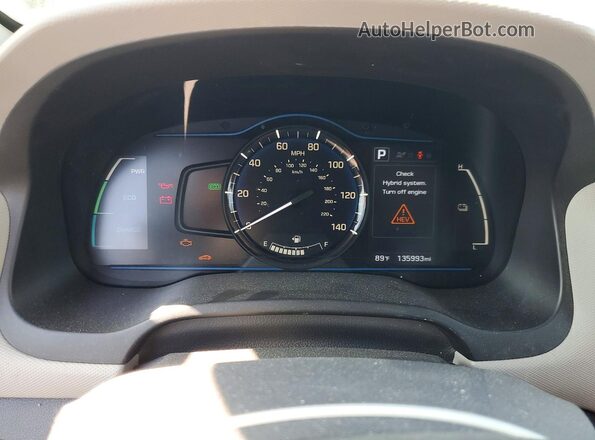 KMHC65LC2HU024282 2017 HYUNDAI IONIQ Gray Вид задніх сидінь