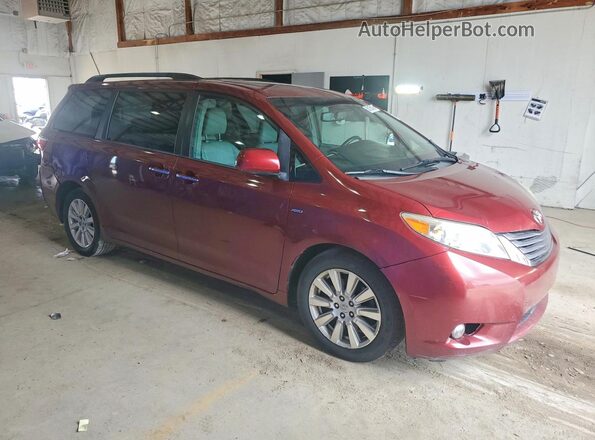 5TDDZ3DC2HS173332 2017 TOYOTA SIENNA Red წინა ხედი