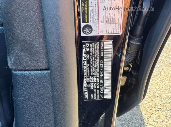W1K6G6DB5NA073313 2022 MERCEDES-BENZ S Black 