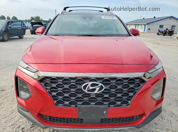 5NMS53AAXLH225856 2020 HYUNDAI SANTA Red Вид ззаду