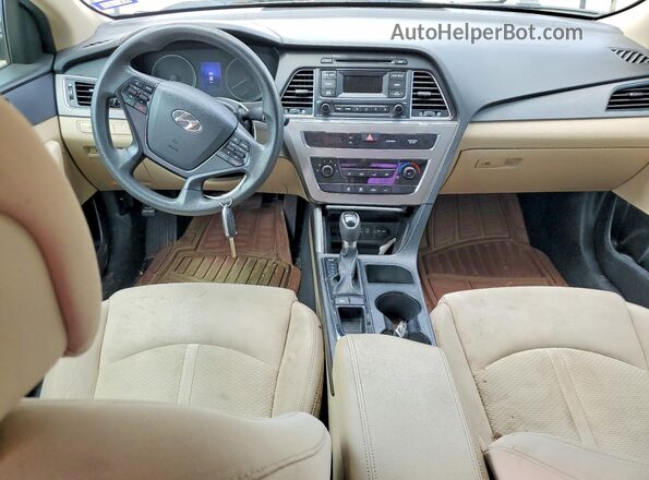 5NPE24AF2HH592655 2017 HYUNDAI SONATA Gray ხელსაწყოთა პანელის ხედი