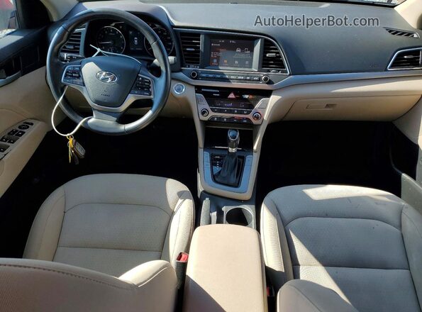 KMHD84LF3JU610837 2018 HYUNDAI ELANTRA Red Вид щитка приладів