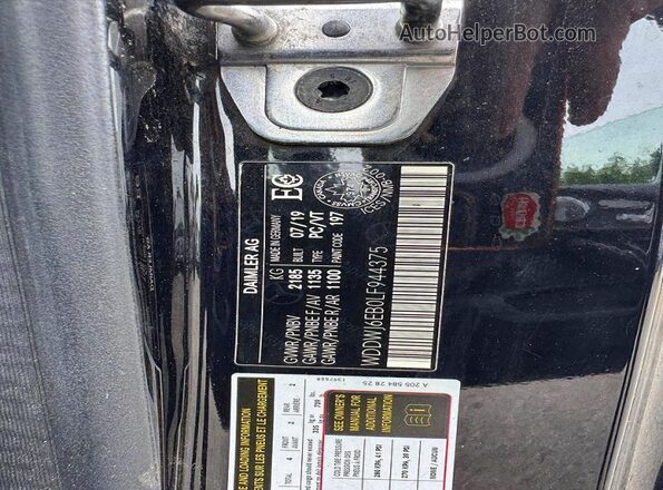 WDDWJ6EB0LF944375 2020 MERCEDES-BENZ C-CLASS Black Widok wnętrza z tyłu