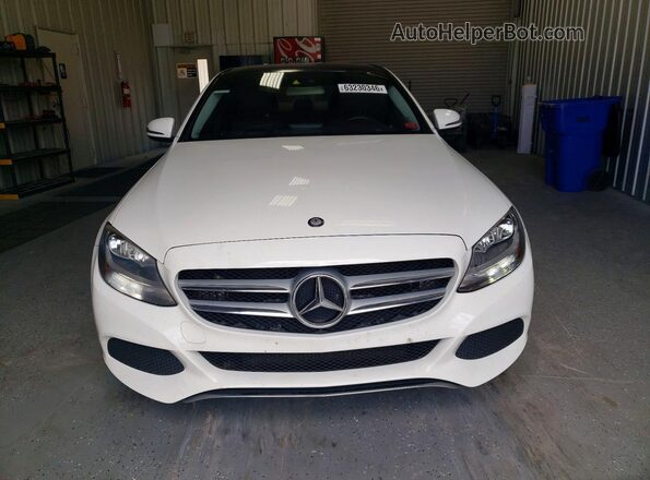 WDDWF4JB1GR141266 2016 MERCEDES-BENZ C-CLASS White Rear view