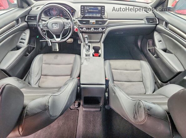 1HGCV1F38LA087037 2020 HONDA ACCORD Red Вид щитка приладів