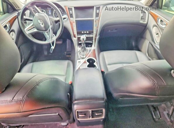 JN1EV7AP7JM350590 2018 INFINITI Q50 White Սարքավորումների վահանակի տեսք
