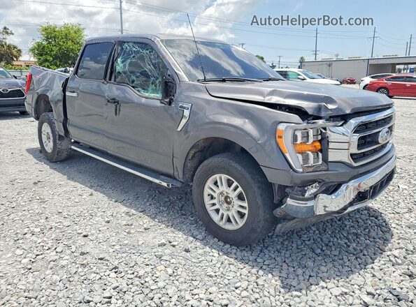 1FTFW1E87NKF23427 2022 FORD F150 Gray Widok z przodu