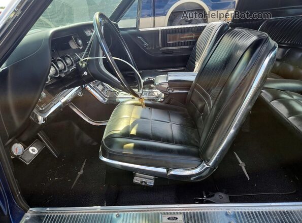 6Y87Z142587 1966 FORD THUNDERBIRD Blue Вид салону спереду