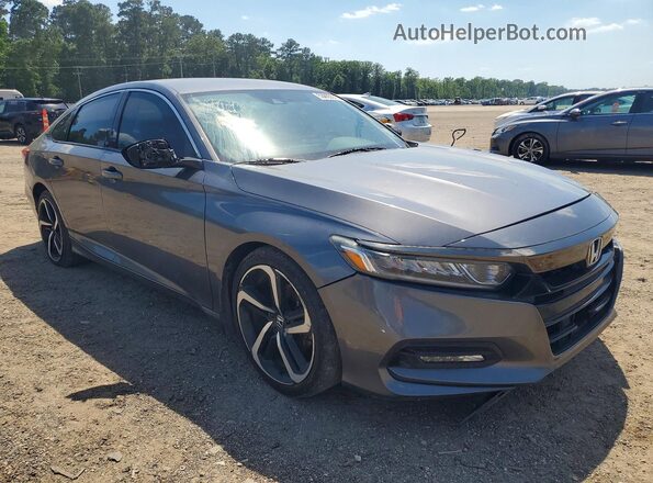 1HGCV1F3XJA056272 2018 HONDA ACCORD Серый Вид спереди