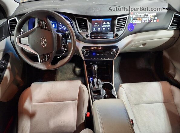 KM8J33A48JU597421 2018 HYUNDAI TUCSON Gray Widok zestawu wskaźników