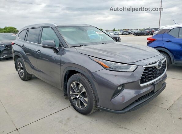 5TDGZRBH3NS586970 2022 TOYOTA HIGHLANDER Gray წინა ხედი