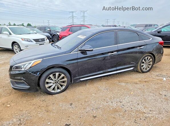 5NPE34AF5HH534715 2017 HYUNDAI SONATA Black Задня ліва чверть