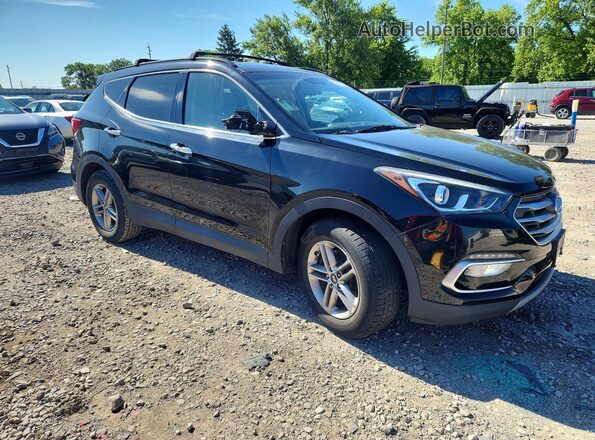 5NMZUDLB4JH104119 2018 HYUNDAI SANTA FE Black Front view